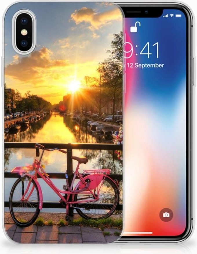 Apple iPhone X | Xs Siliconen Back Cover Amsterdamse Grachten