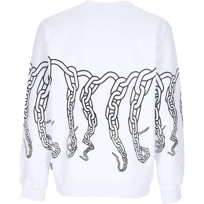 Lichtgewicht herensweatshirt met ronde hals en ronde hals, wit