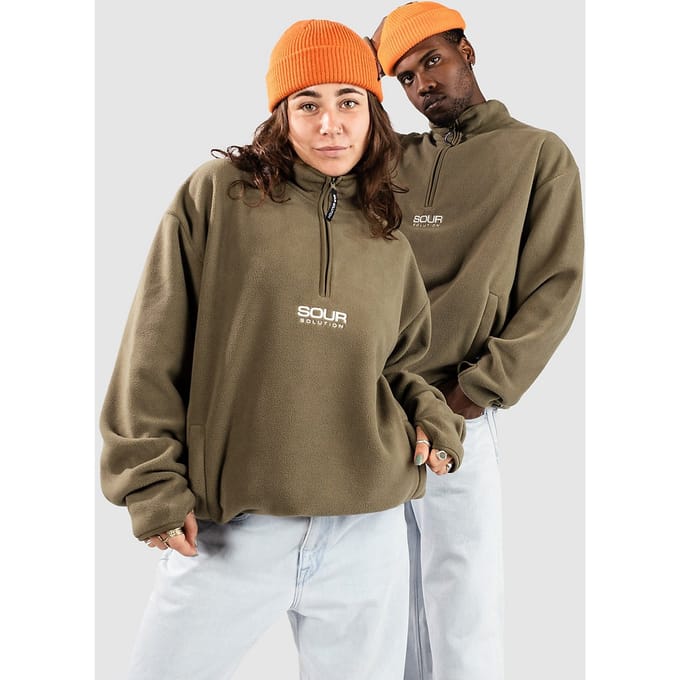 Sour Solution Half Zip Micro Fleece Half-Zip Fleece Trui groen