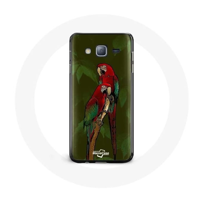Coque pour samsung galaxy J7 2016 Pionus Perroquet Rouge