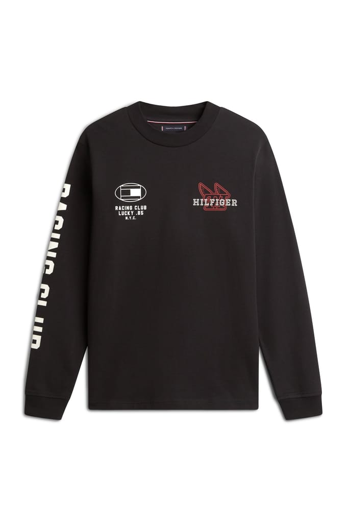 Tommy Hilfiger Modern Athleisure Ls Tee Black Größe: M | Longsleeves Outlet | Herren | Schwarz