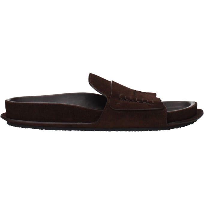 Jacquemus Bruin Leren Slippers