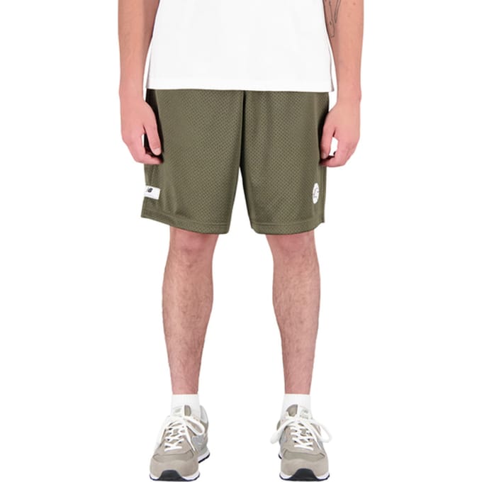 New Balance Essentials Hoops Korte Broek Bruin