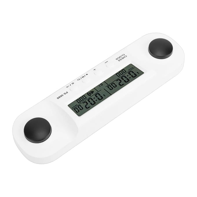 Schaakklok Werkt op Batterijen HD-scherm Schaaktimer voor Internationale Schaak Chinese Schaak Competitie gray