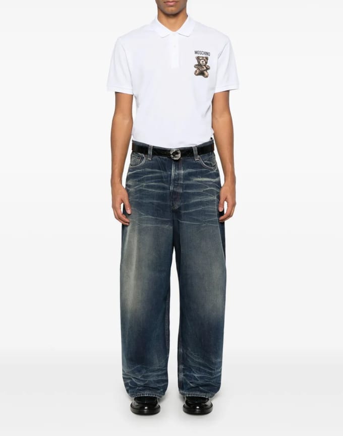 Polo shirt met teddybeerlogo