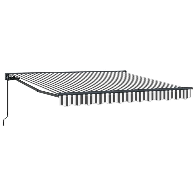 vidaXL - Zonnescherm - Frame - Antraciet - en - Wit - 350 - x - 250 - cm