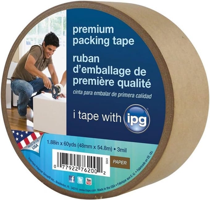 Sterke verpakkingstape van kraftpapier voor het verzegelen van dozen - 3-pack