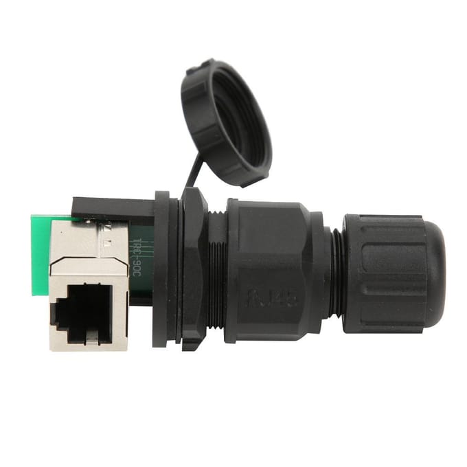 RJ45 90 graden RJ45 Connector 8 Pins Netwerkbrug Waterdichte Connector Connector