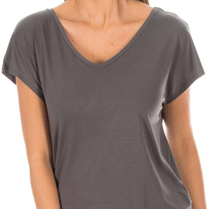 Dames-T-shirt met korte mouwen en V-hals 1487904682