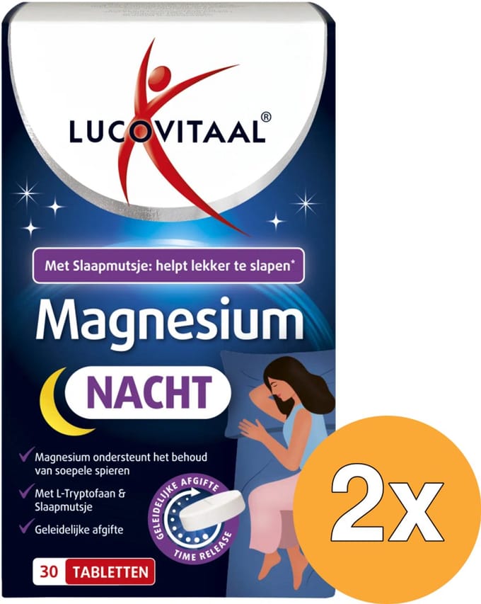 2x Lucovitaal Magnesium Nacht (30 tabletten)