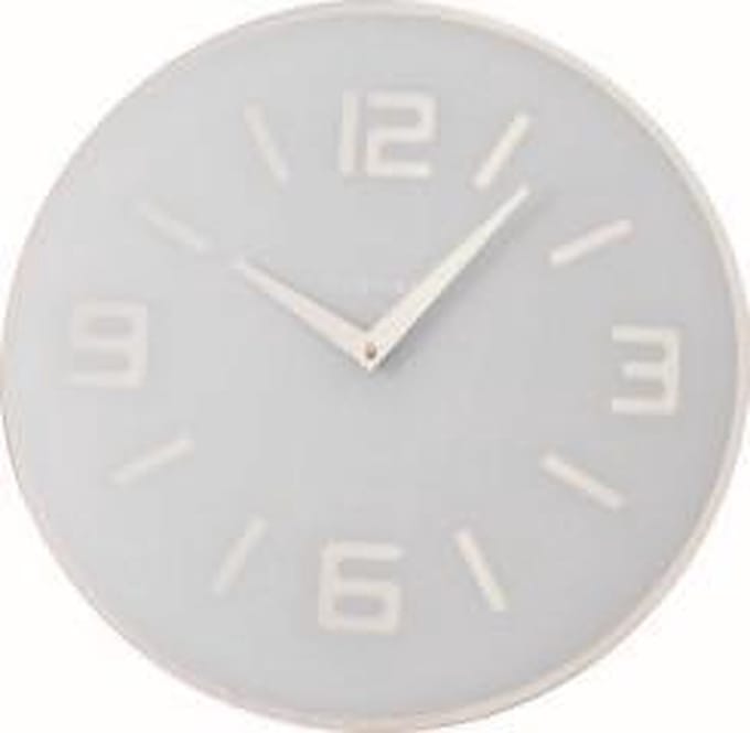 NeXtime Shuwan - Klok - Rond - Glas - Ø43 cm - Wit