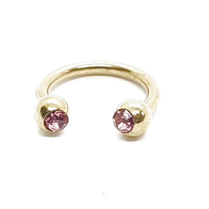 Goud Met Steentjes - Neus / Septum / Helix Piercing