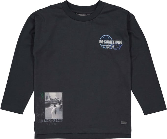 Quapi - Jongens shirt - Black Raven - Maat 92
