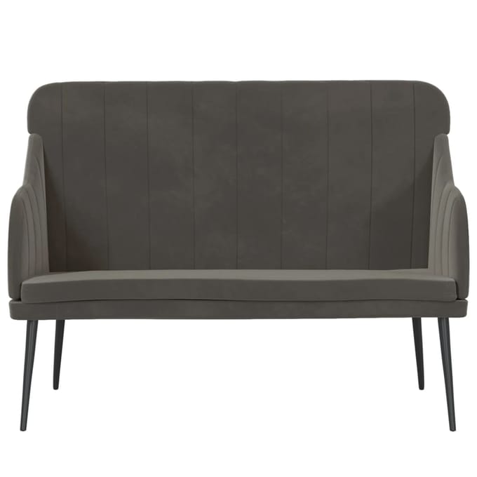 vidaXL - Bankje - 110x76x80 - cm - fluweel - donkergrijs