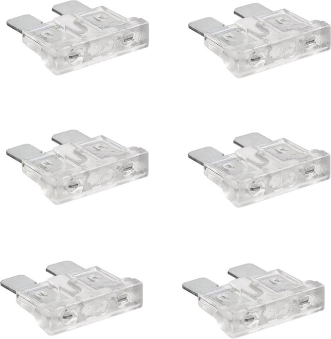 ProPlus Steekzekeringen - 25 Ampère - Transparant - 6 stuks