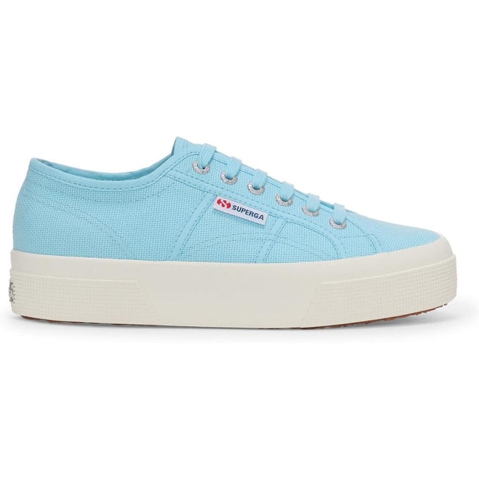 Superga Dames/Dames 2740 Veterschoenen (Kristal Azul/Avorio)