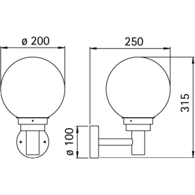 Albert Leuchten Bolvormige buitenwandlamp 156