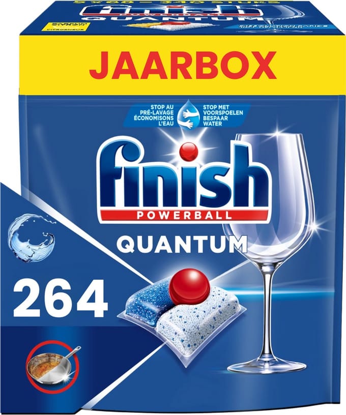 Finish Quantum All in One Regular Vaatwastabletten - 264 Stuks - Jaarbox