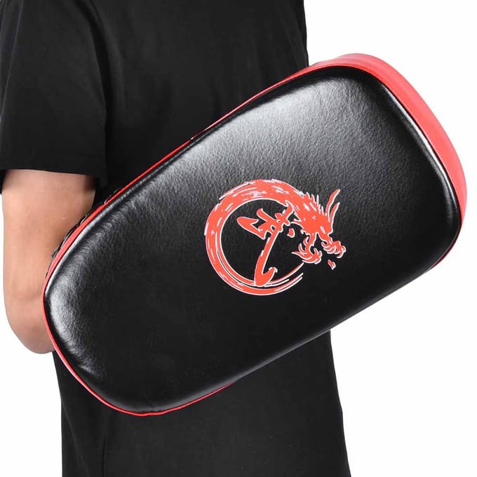Gebogen Taekwondo Boksen Schoppen Stootkussen Hand Voeten Voet Doel Stoot Training Schild black