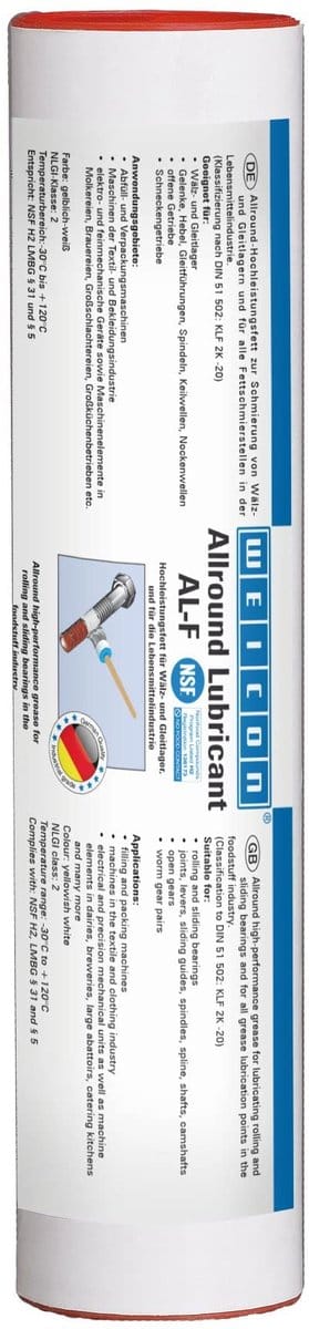 WEICON AL-F – Wit voedselveilig vet 400 g – Voor lagers en gewrichten