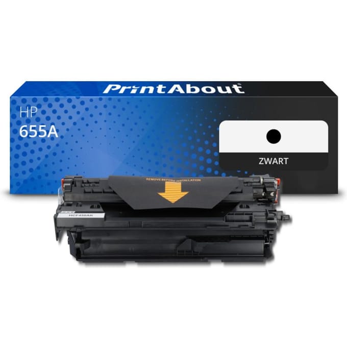 PrintAbout huismerk Toner 655A (CF450A) Zwart Geschikt voor HP