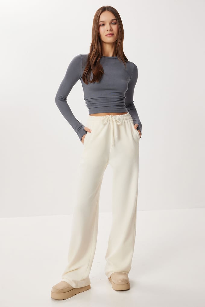 Wijd Zittende Joggingbroek met Touwsluiting