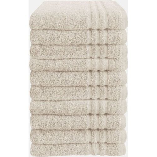 Byrklund Handdoek - Set van 10 - Hotelkwaliteit - 100% katoen (BCI) - 500 g/m² - 50x100 cm - Beige