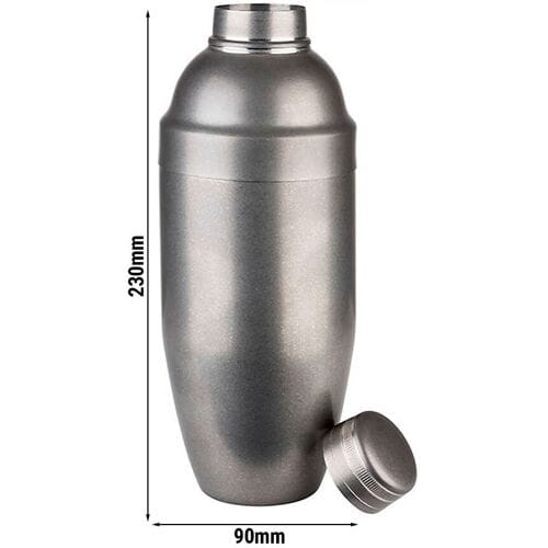 GGM Gastro (6 Stück) Shaker - CLASSIC - 3-teiliges Set - Edelstahl - 0,7 Liter