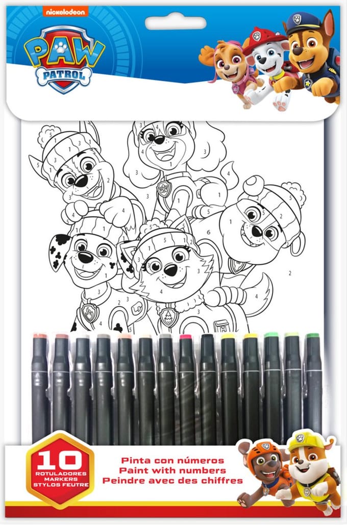 Paw Patrol kleurboek met nummers