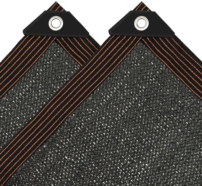 Zonnezeil Rectangular - 90% Zonwering - 2x3 m - Zwart - Stof