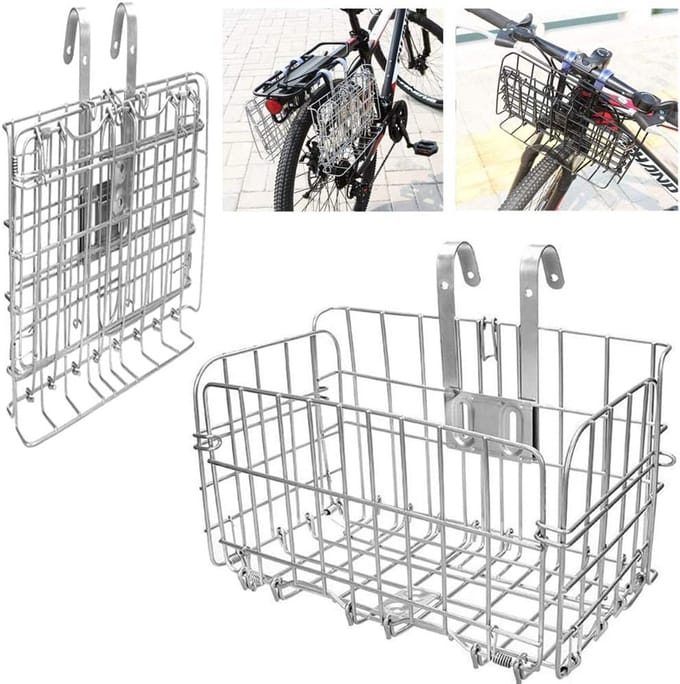 Fietskrat - Fietsmand -Zilver