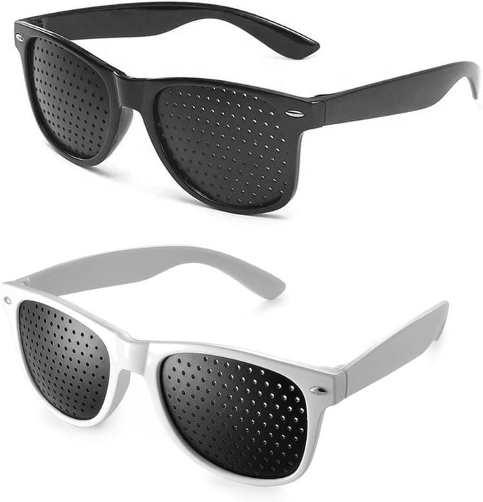 Dailygoods - 2 stuks rasterbril voor oogtraining - Gatbril voor ontspanning