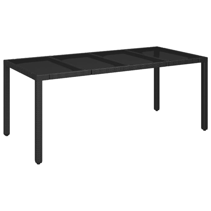 vidaXL - 9-delige - Tuinset - poly - rattan - zwart