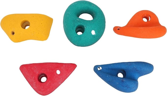 Klimstenen Set - Klimgrepen Kinderen - Buiten Spelen - Levendig Kleurrijk Hars - 5 Stuks Middel