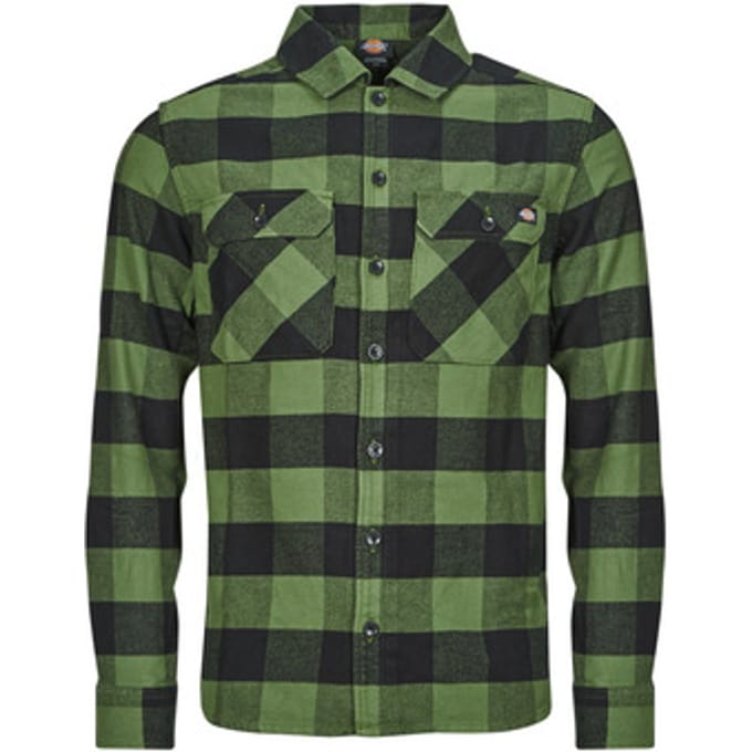 Dickies  Overhemd Lange Mouw NEW SACRAMENTO SHIRT PINE GREEN