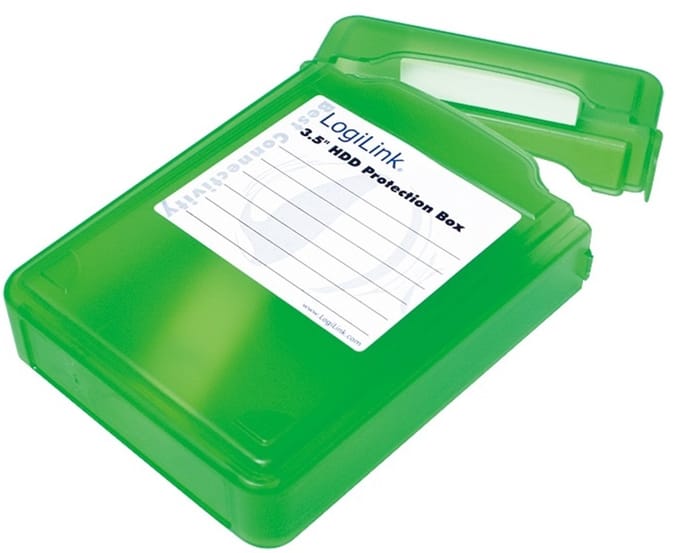 Afsluitbare bescherm box voor 3,5'' HDD / groen