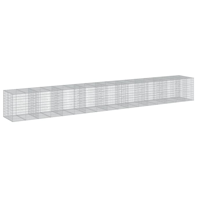 vidaXL - Schanskorf - 950x100x100 - cm - gegalvaniseerd - ijzer - zilverkleurig