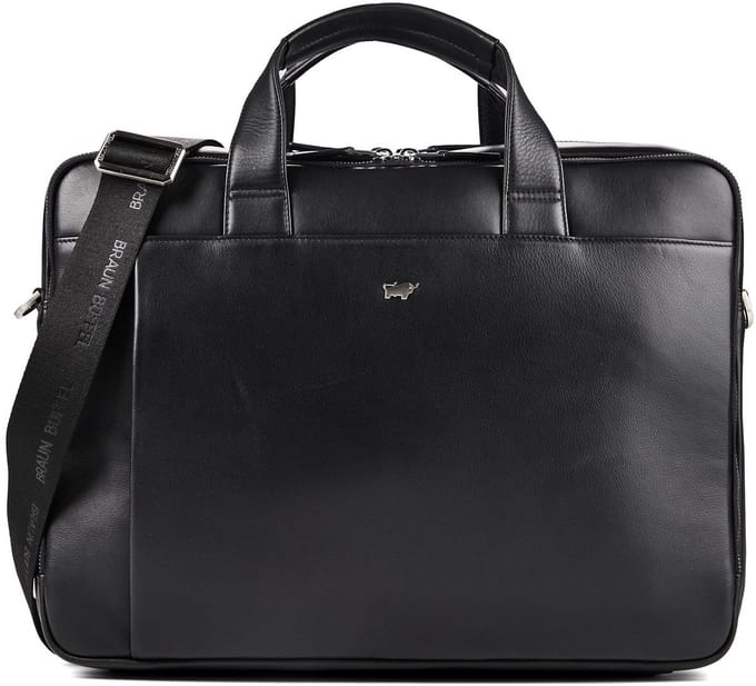 Braun Büffel Golf 3.0 Aktentas Leder 40.5 cm Laptopvak - 42cm (17 duim) - schwarz