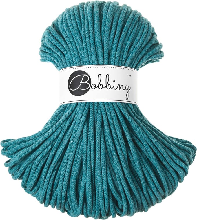 Bobbiny Premium braided cord 5 mm - Teal
