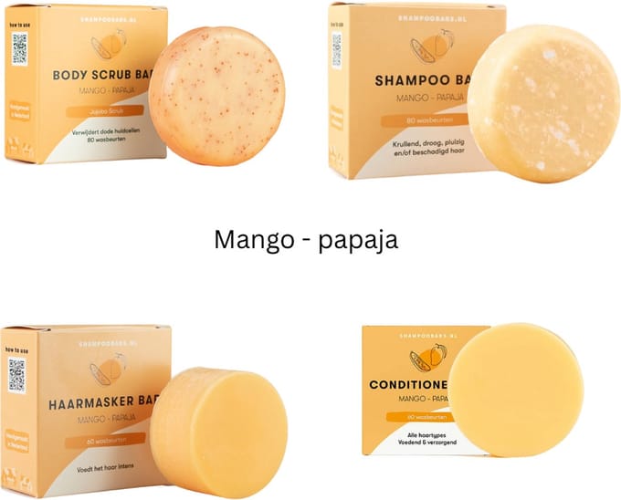 Shampoobars mango- papaja voordeelset