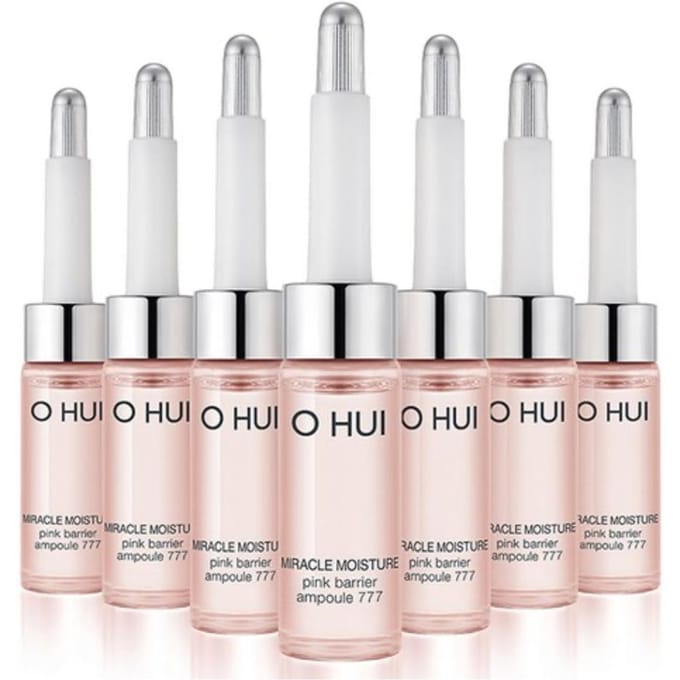 O HUI Miracle Moisture Pink Barrier Ampoule 777 Set 7ml x 7 stuks Koreaanse Luxe Merk Winkel gray