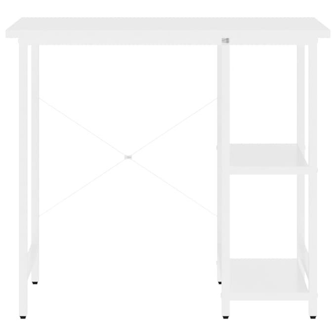 vidaXL - Computerbureau - 80x40x72 - cm - MDF - en - metaal - wit