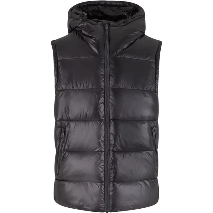 Urban Classics - Recycled Hooded Puffer Mouwloos jacket - L - Zwart
