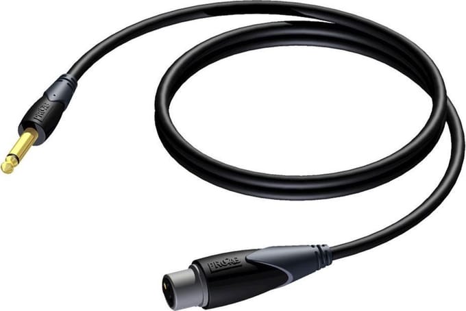Procab CLA900 XLR (v) - 6,35mm Jack mono (m) audiokabel - 5 meter