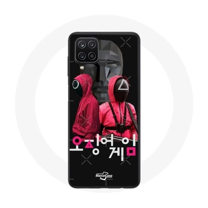 Coque - Samsung - Galaxy A12 - Souple - Noir - Squid Game - Logo coréen