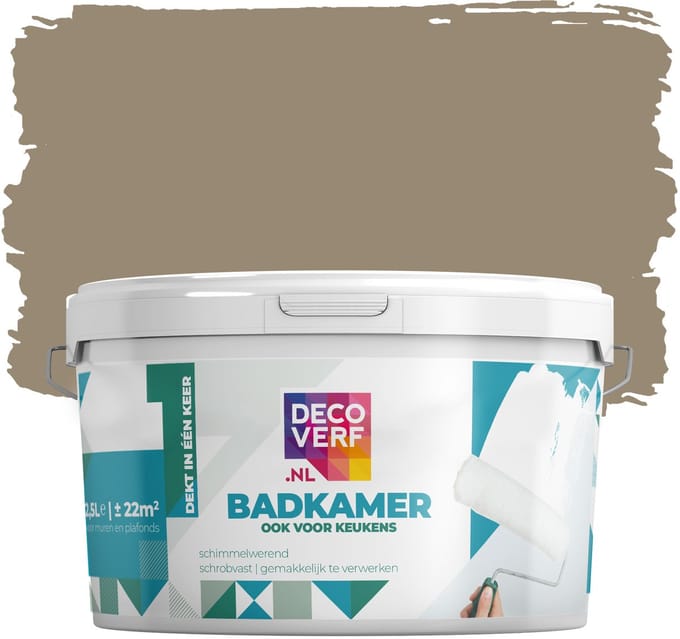 Decoverf badkamerverf 2.5L latte machiatto