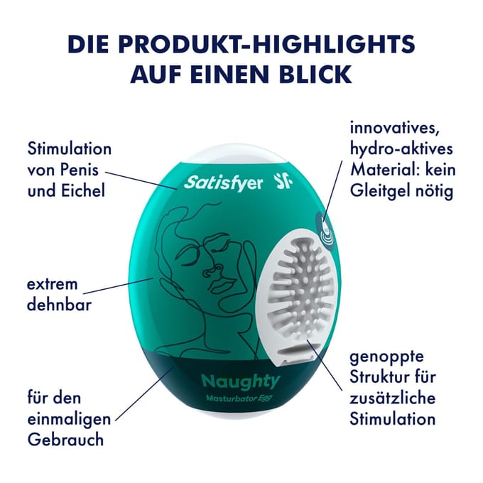 Satisfyer - Men Masturbator Egg Single Naugthy
