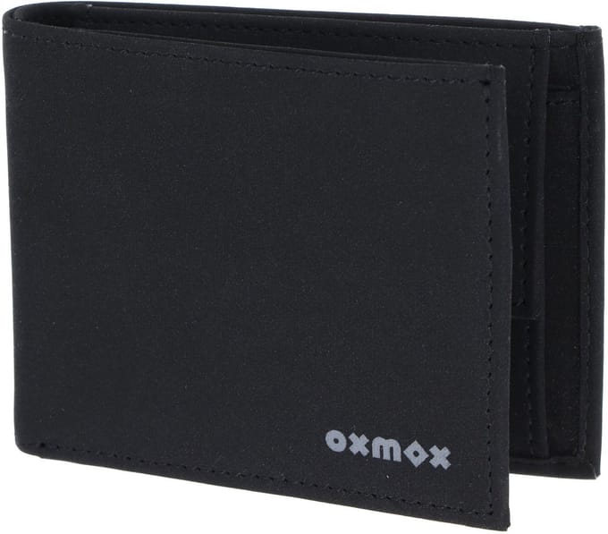 oxmox portemonnee New Cryptan RFID Protect Pocketbörse Pure 2.0 Print Grey Black zwart