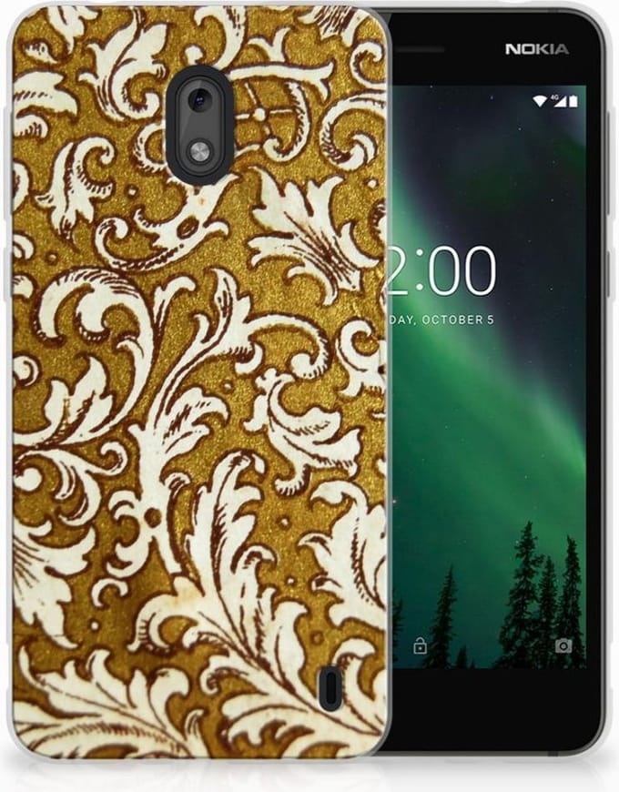 Siliconen Hoesje Nokia 2 Barok Goud