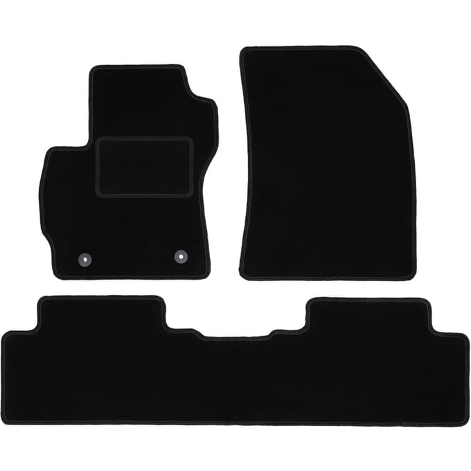 Zwarte velours vloermatten voor: Mazda 5 I minivan (2005-2010)